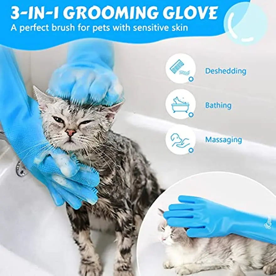 Pet Grooming Bathing Gloves