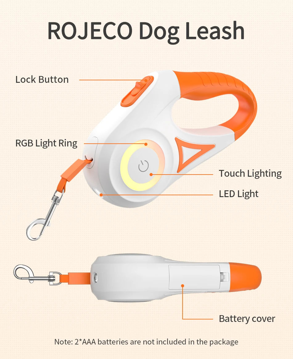 ROJECO 5M Automatic Dog Leash