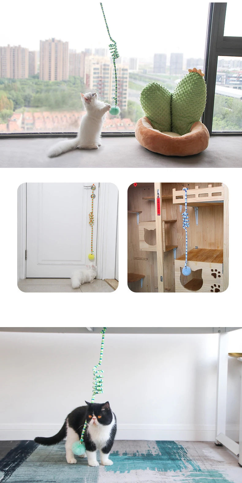 Interactive Cat Hanging Toy Simulation